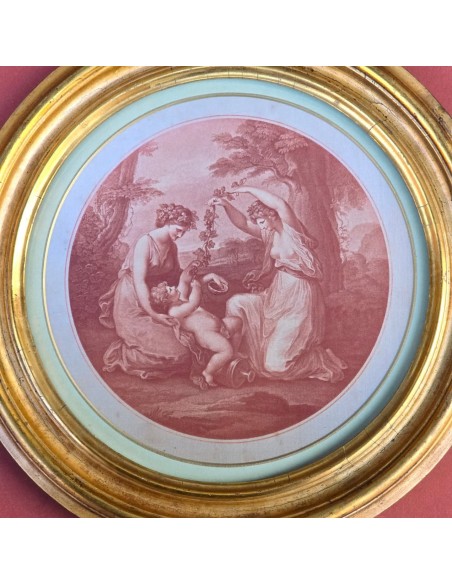 NURSING OF BACCHUS -  CUPID WITH BACCHANTES