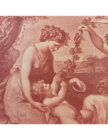 NURSING OF BACCHUS -  CUPID WITH BACCHANTES