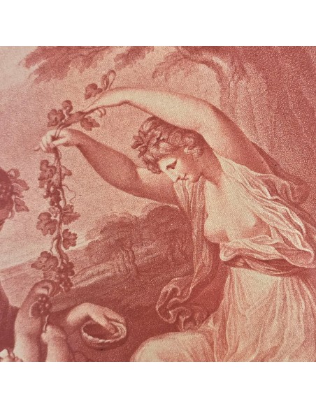NURSING OF BACCHUS -  CUPID WITH BACCHANTES