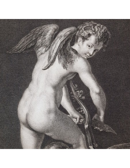 CUPIDO INTAGLIA IL SUO ARCO