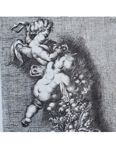 PUTTI CON FESTONI DI FRUTTA