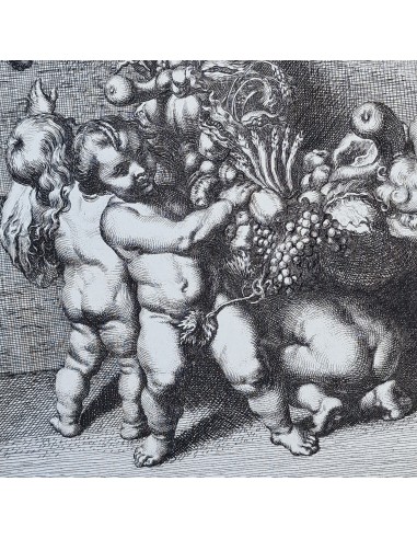 PUTTI CON FESTONI DI FRUTTA