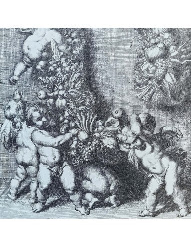 PUTTI CON FESTONI DI FRUTTA
