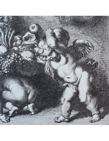PUTTI CON FESTONI DI FRUTTA