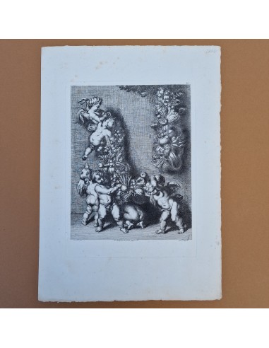 PUTTI CON FESTONI DI FRUTTA