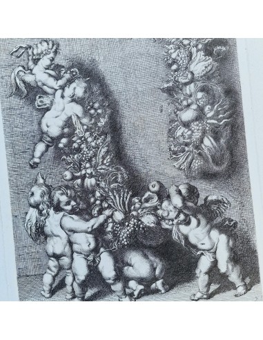 PUTTI CON FESTONI DI FRUTTA