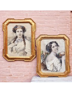 COPPIA RITRATTI DONNE