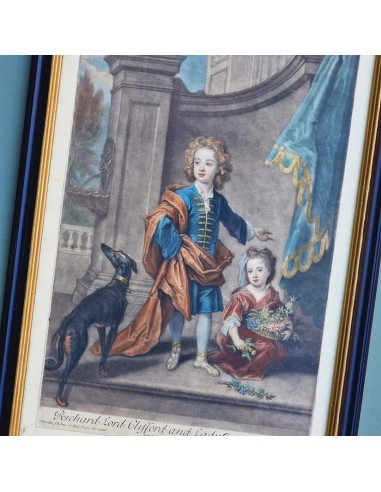 COPPIA RITRATTI BAMBINI CON CERBIATTO...