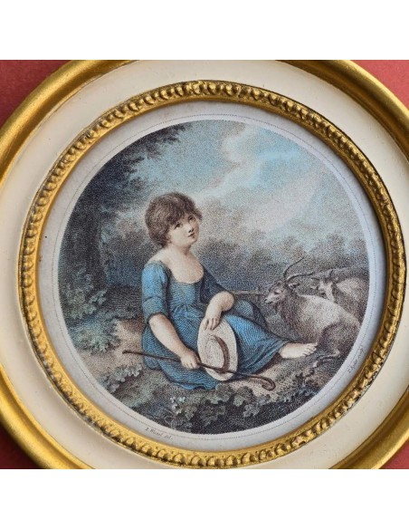 COPPIA PASTORELLI TONDI PANNA E ORO