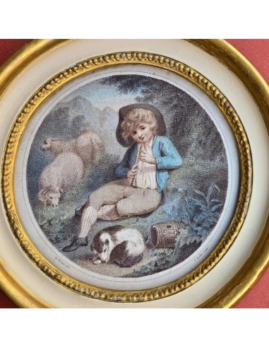 COPPIA PASTORELLI TONDI PANNA E ORO