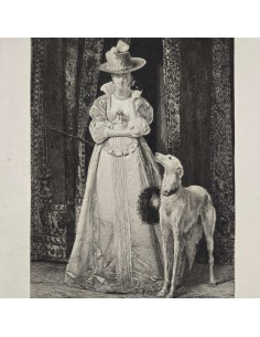 DONNA CON LEVRIERO