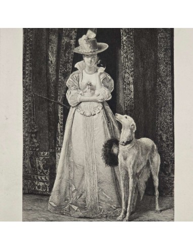 DONNA CON LEVRIERO