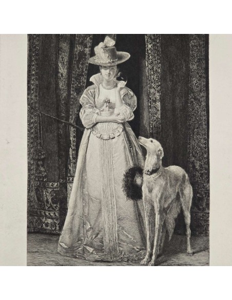 DONNA CON LEVRIERO