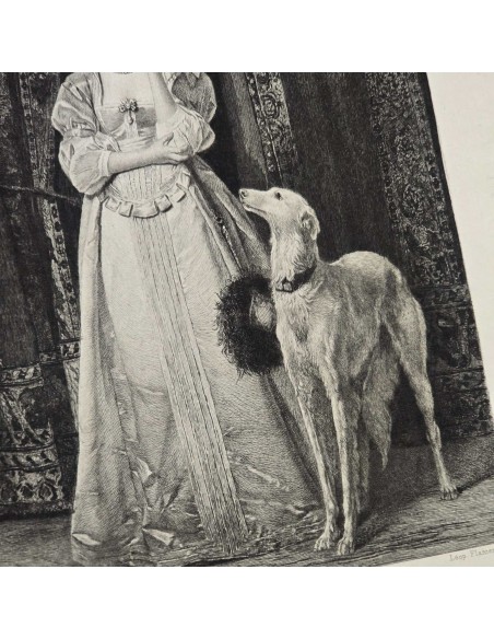 DONNA CON LEVRIERO