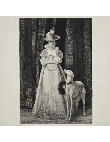DONNA CON LEVRIERO