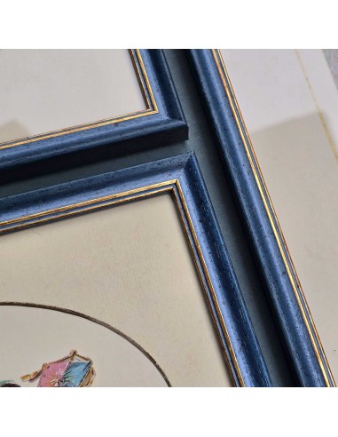 CROMOLITOGRAFIE FRANCESI IN BLU