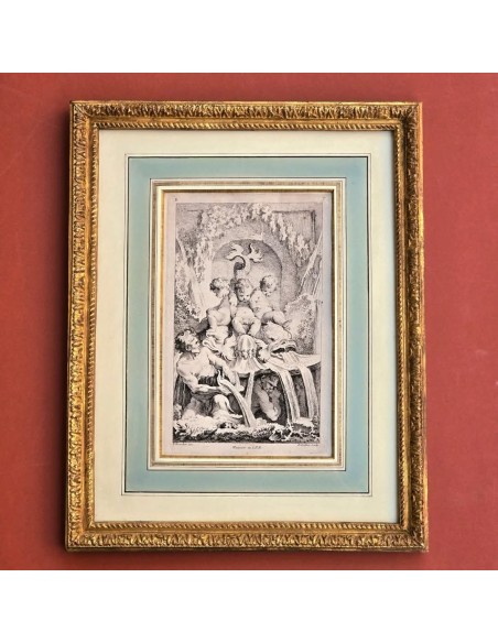 FONTANA CON PUTTI, DELFINI E TRITONE