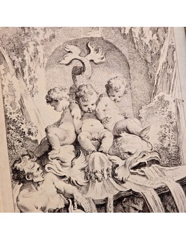 FONTANA CON PUTTI, DELFINI E TRITONE