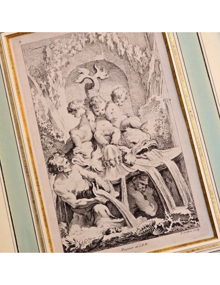 FONTANA CON PUTTI, DELFINI E TRITONE
