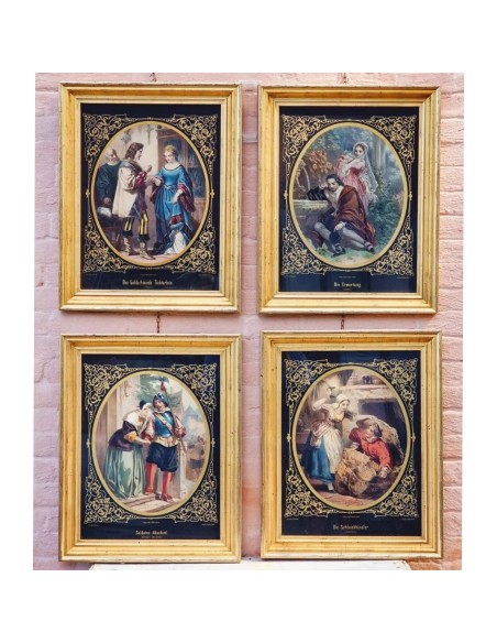LITOGRAFIE FONDO NERO E ORO