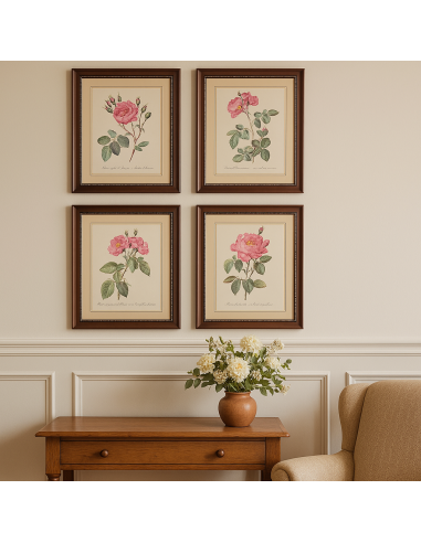 ROSE REDOUTE IN LEGNO