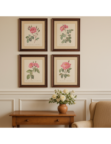 ROSE REDOUTE IN LEGNO