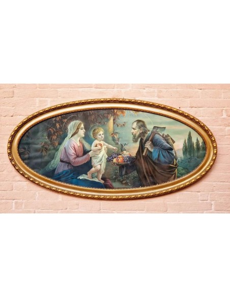 SACRA FAMIGLIA CON CESTO DI FRUTTA