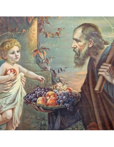 SACRA FAMIGLIA CON CESTO DI FRUTTA