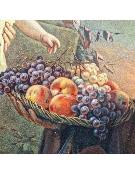 SACRA FAMIGLIA CON CESTO DI FRUTTA