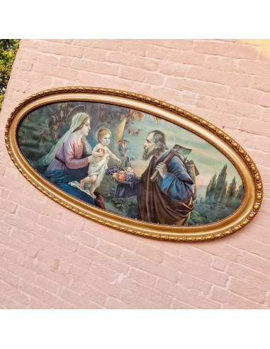 SACRA FAMIGLIA CON CESTO DI FRUTTA
