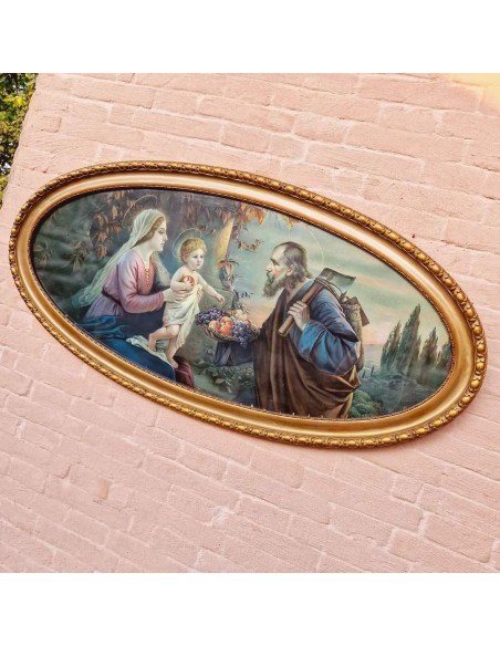 SACRA FAMIGLIA CON CESTO DI FRUTTA